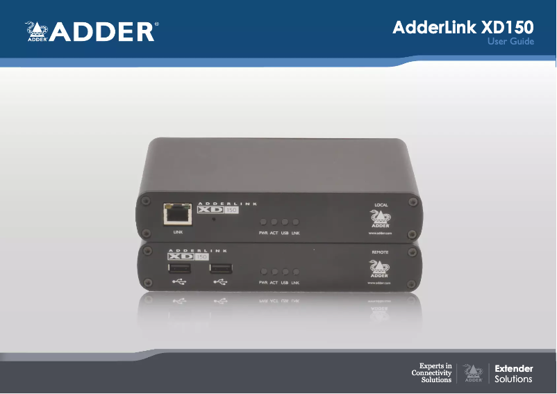 Image de la première page du manuel de l'appareil Link XD150