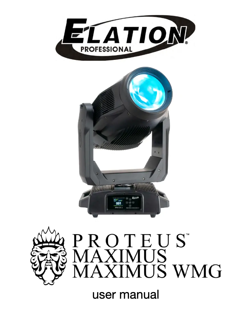Page 1 de la notice Manuel utilisateur Elation Proteus Maximus WMG