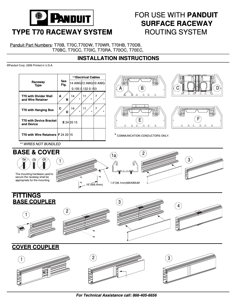 Image de la première page du manuel de l'appareil T70BCIW-X