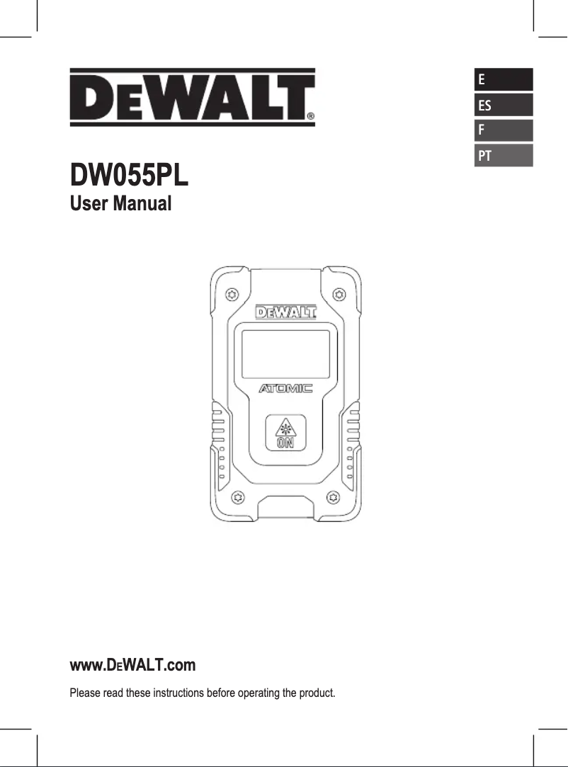 Page 1 de la notice Manuel utilisateur DeWalt DW055PL