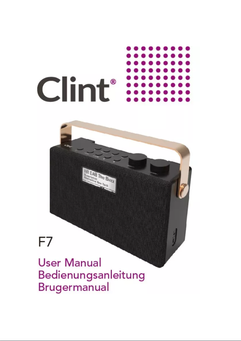 Page 1 de la notice Manuel utilisateur Clint F7