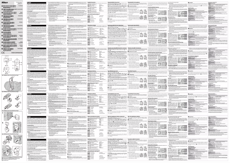 Page 1 de la notice Manuel utilisateur Nikon WR-A10