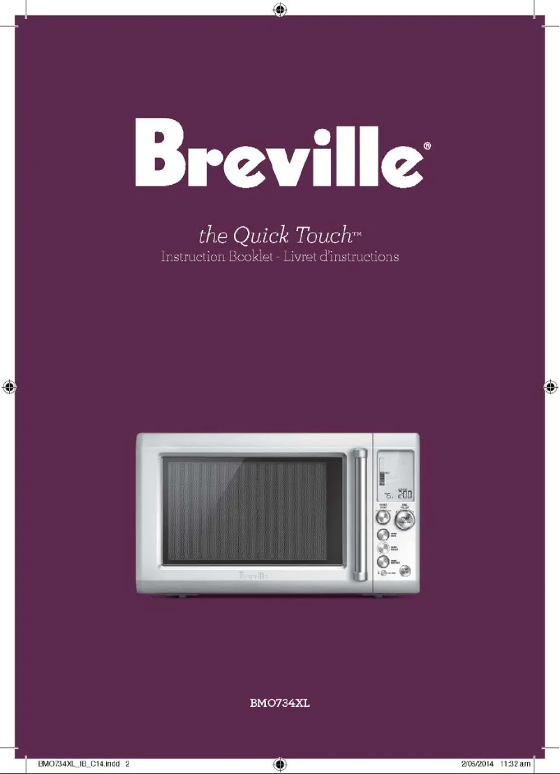 Page 1 de la notice Manuel utilisateur Breville the Quick Touch BMO734