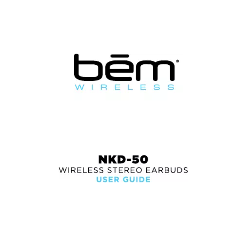 Page n°1 - Manuel utilisateur Bem NKD-50