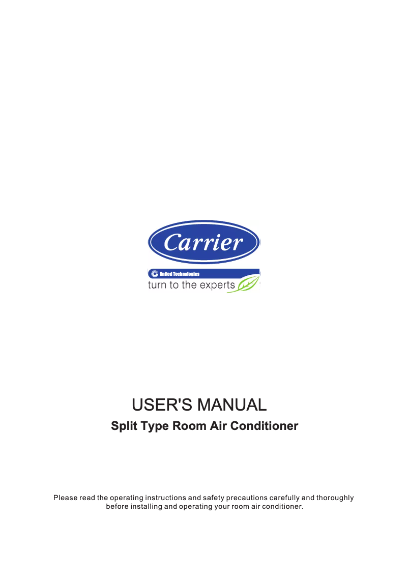 Página 1 del manual Manual de usuario Carrier Octra
