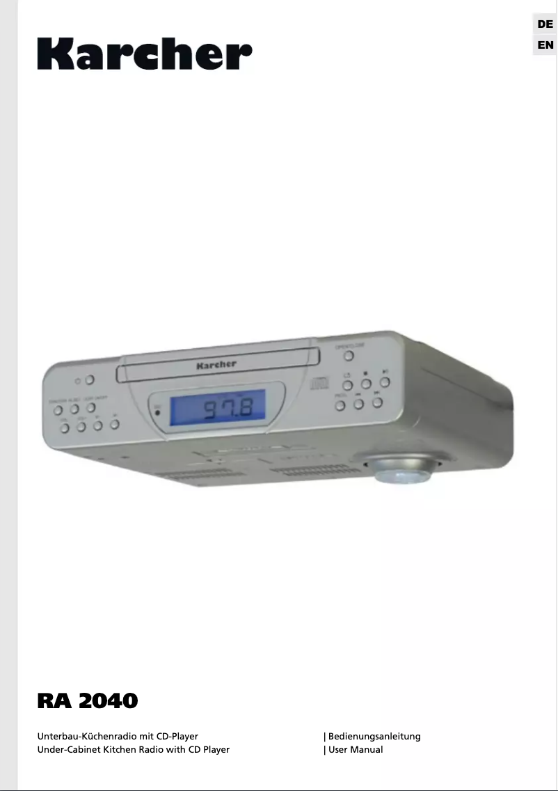 Página 1 del manual Manual de usuario Karcher Audio RA 2040