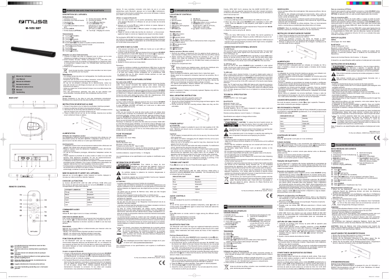Page 1 de la notice Manuel utilisateur Muse M-1650 SBT