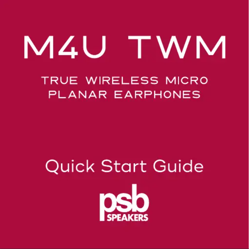 Page 1 de la notice Guide d'installation PSB M4U TWM