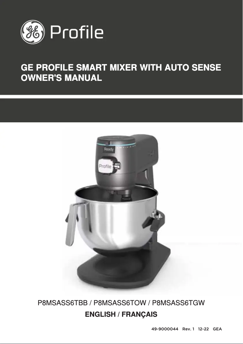 Page 1 de la notice Manuel d'utilisation et d'entretien GE Profile P8MSASS6TBB