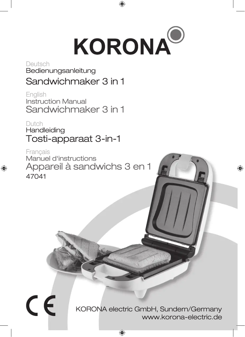 Page n°1 - Manuel utilisateur Korona 47041