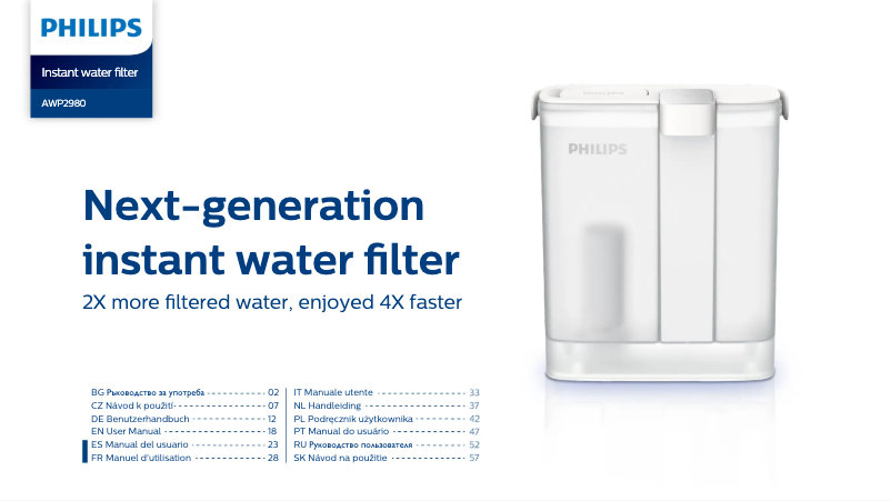 Page n°1 - Manuel utilisateur Philips Micro X-Clean AWP2980