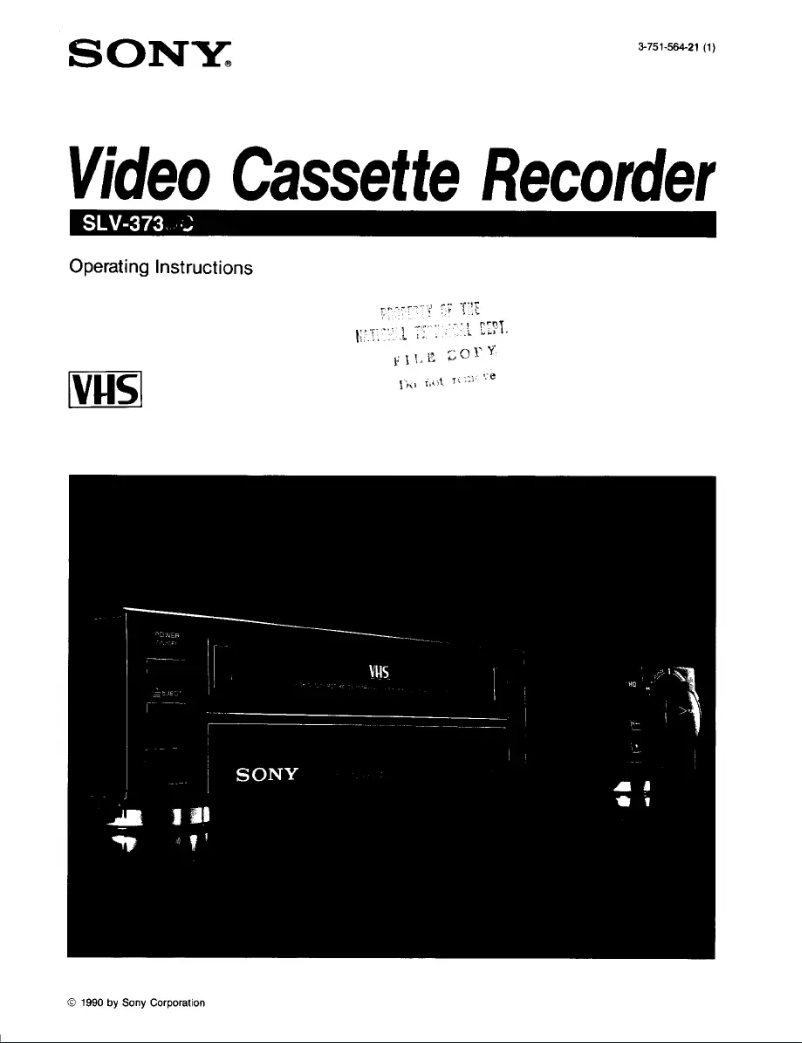 Image de la première page du manuel de l'appareil SLV-373