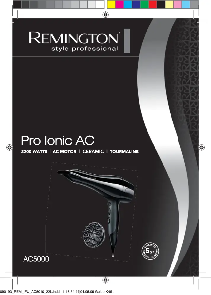 Page n°1 - Manuel utilisateur Remington AC5000 Luxe