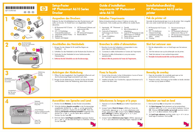 Image de la première page du manuel de l'appareil Photosmart A612