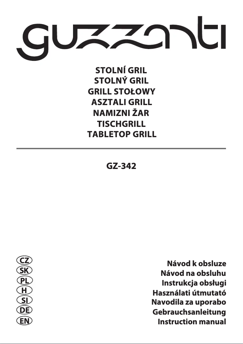 Page 1 de la notice Manuel utilisateur Guzzanti GZ 342