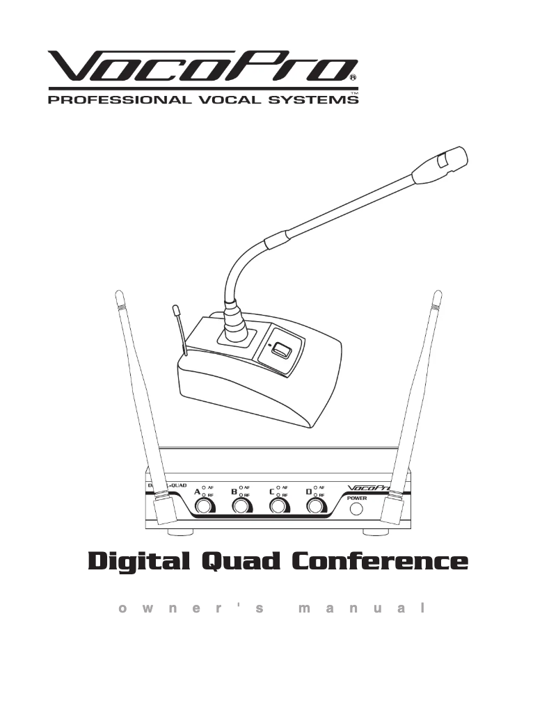 Page 1 de la notice Manuel utilisateur Vocopro Digital-Quad-H4