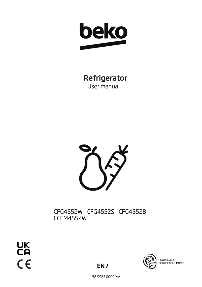 Image de la première page du manuel de l'appareil CCFM4552W