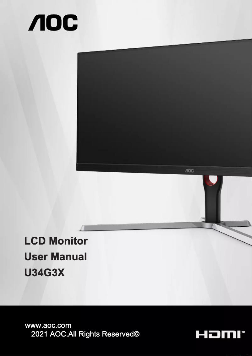Image de la première page du manuel de l'appareil U34G3X