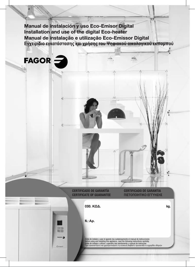 Page n°1 - Manuel utilisateur Fagor REIN-1501 C