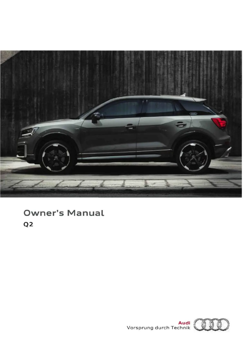 Page 1 de la notice Manuel utilisateur Audi Q2 (2020)
