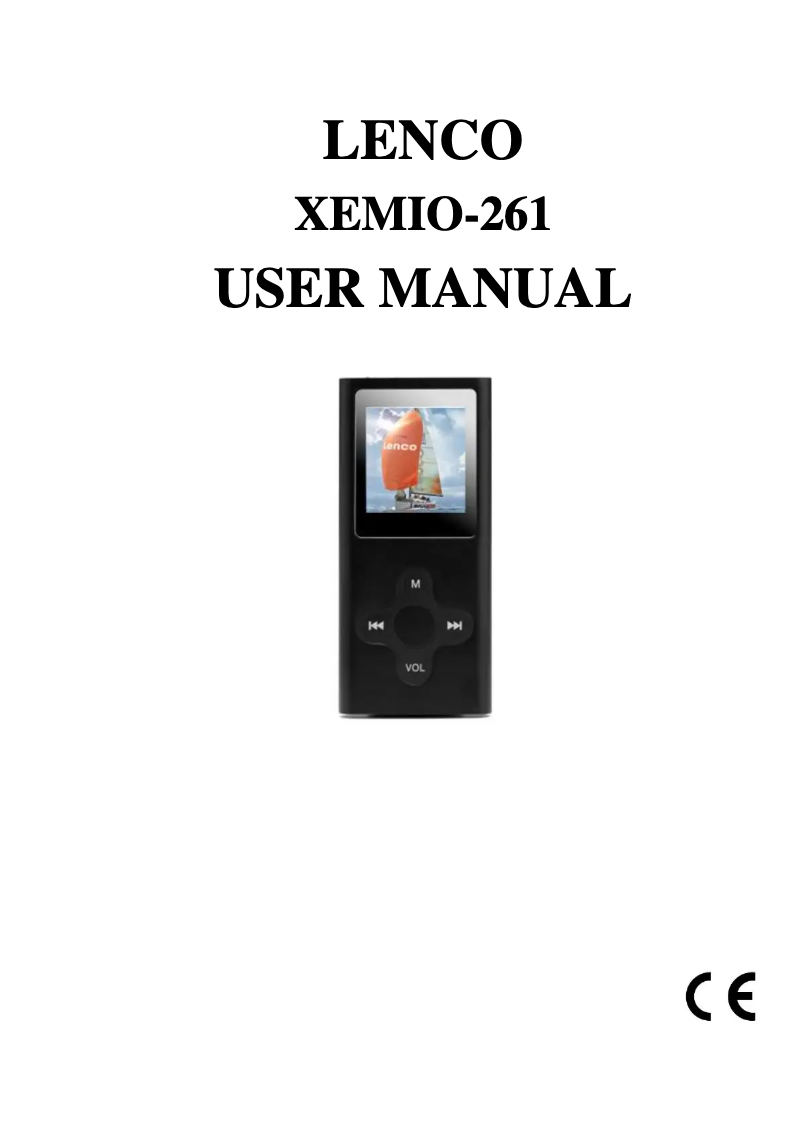 Page 1 de la notice Manuel utilisateur Lenco Xemio-261