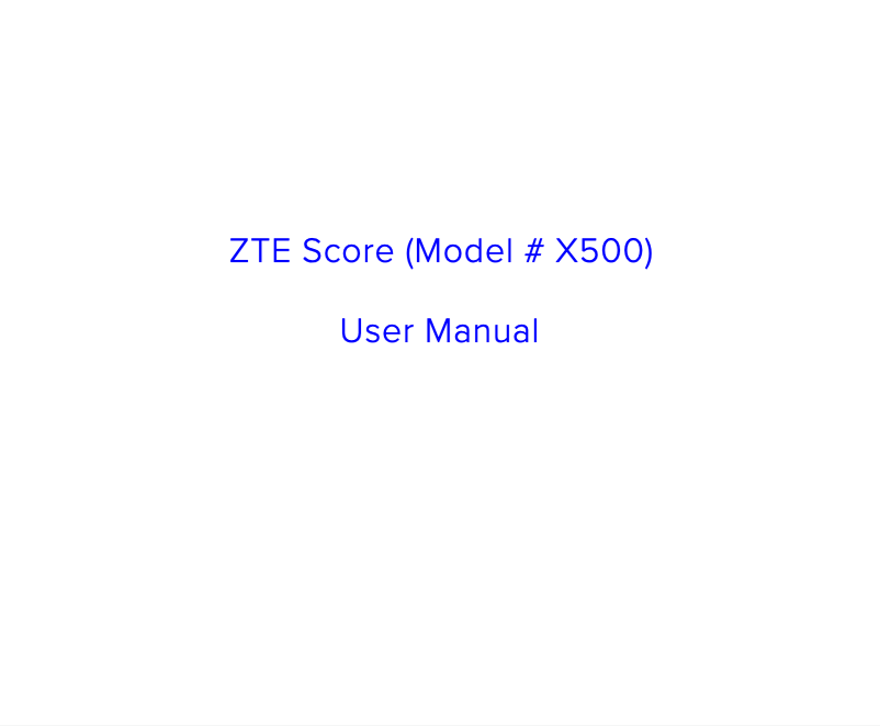 Page 1 de la notice Manuel utilisateur ZTE Score