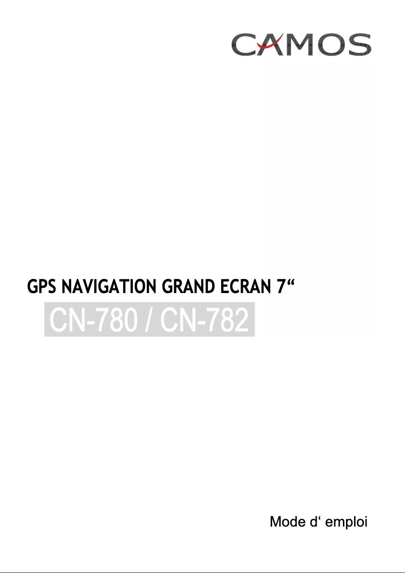 Image de la première page du manuel de l'appareil CN-780