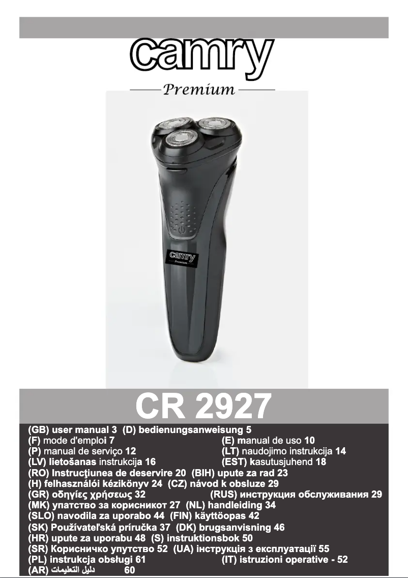 Image de la première page du manuel de l'appareil CR 2927