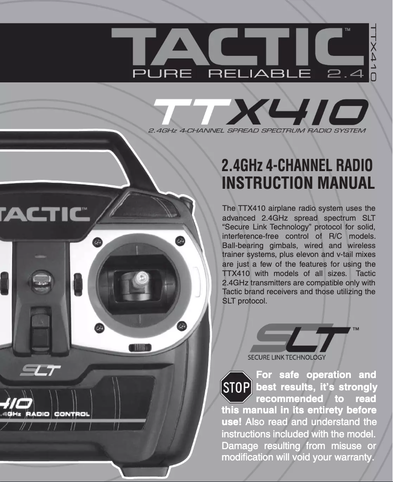 Page n°1 - Manuel utilisateur Tactic TTX410