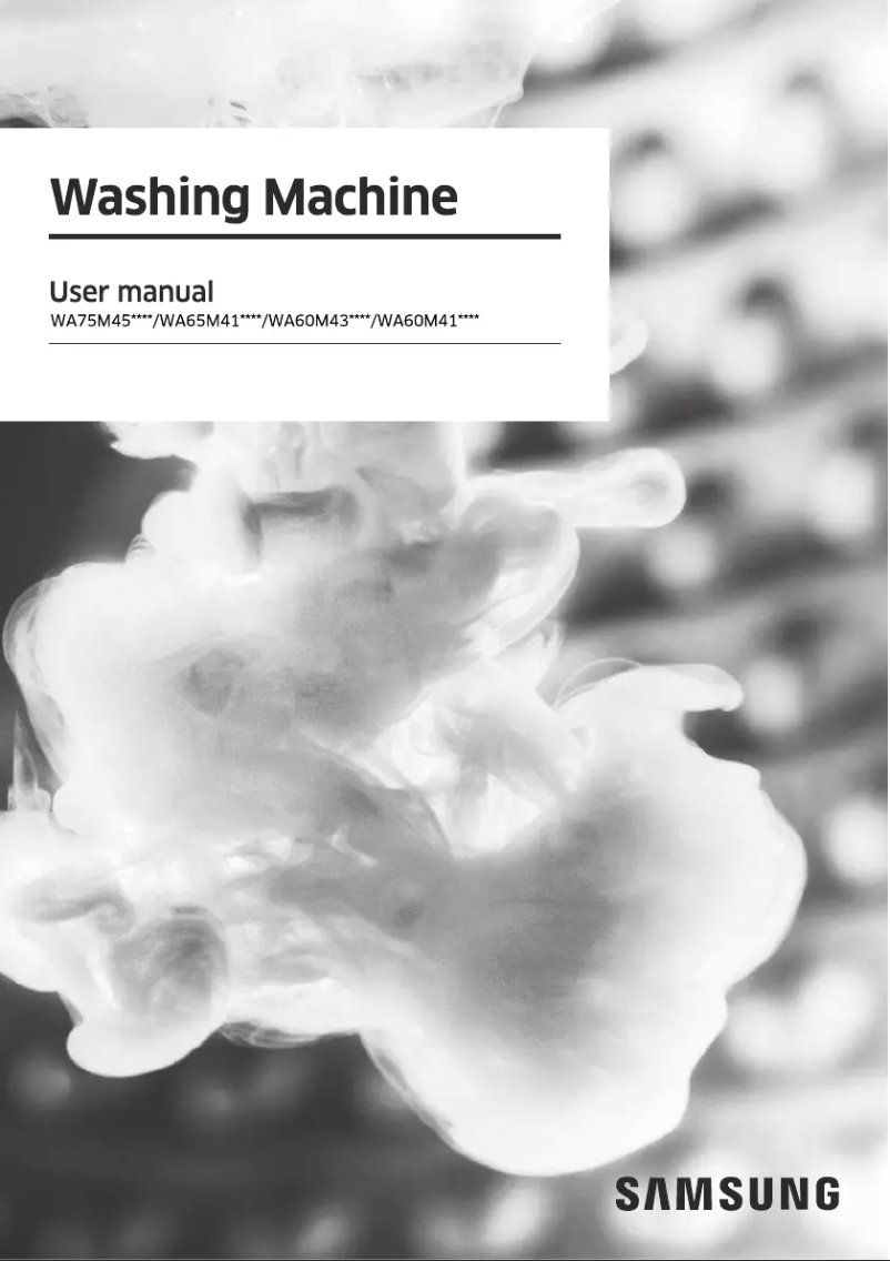 Page 1 de la notice Manuel utilisateur Samsung WA65M4101HY