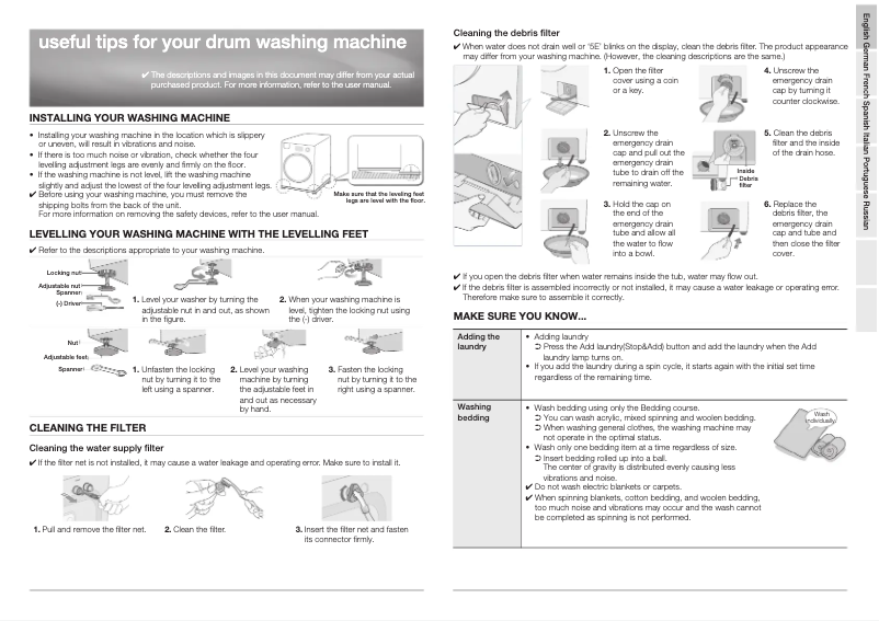 Page n°1 - Manuel utilisateur Samsung WF8508NMW8