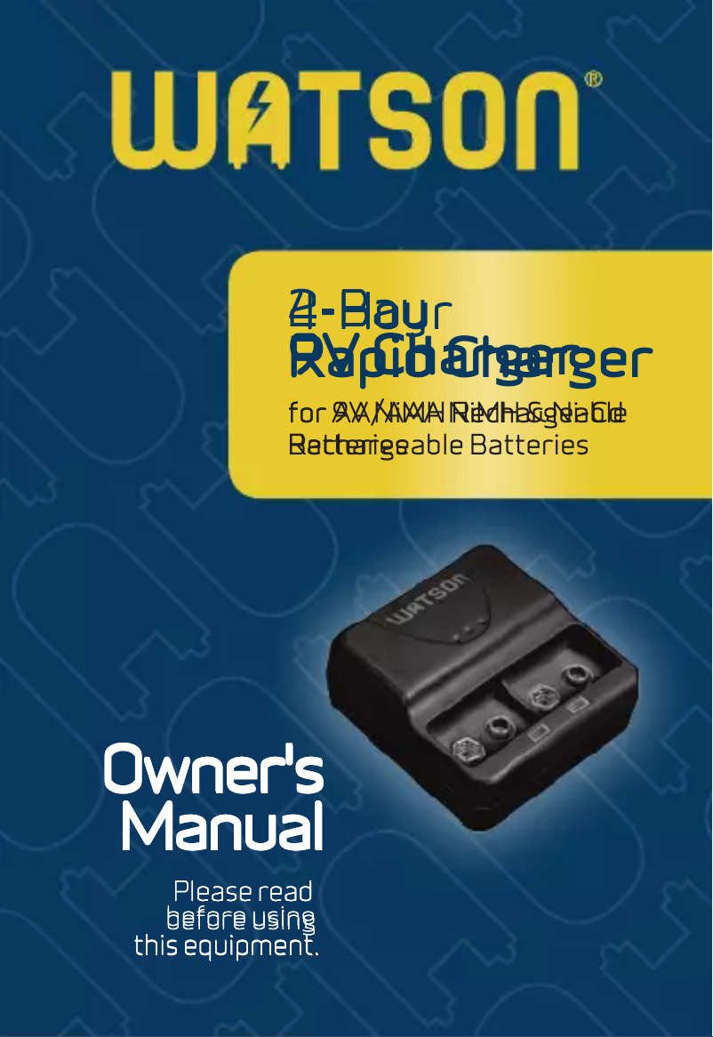Page n°1 - Manuel utilisateur Watson 9V-2BCK