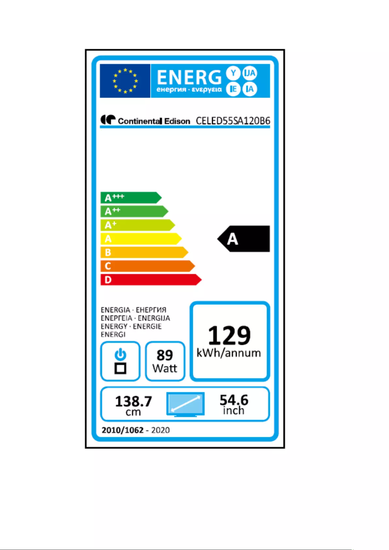Image de la première page du manuel de l'appareil CELED55SA120B6
