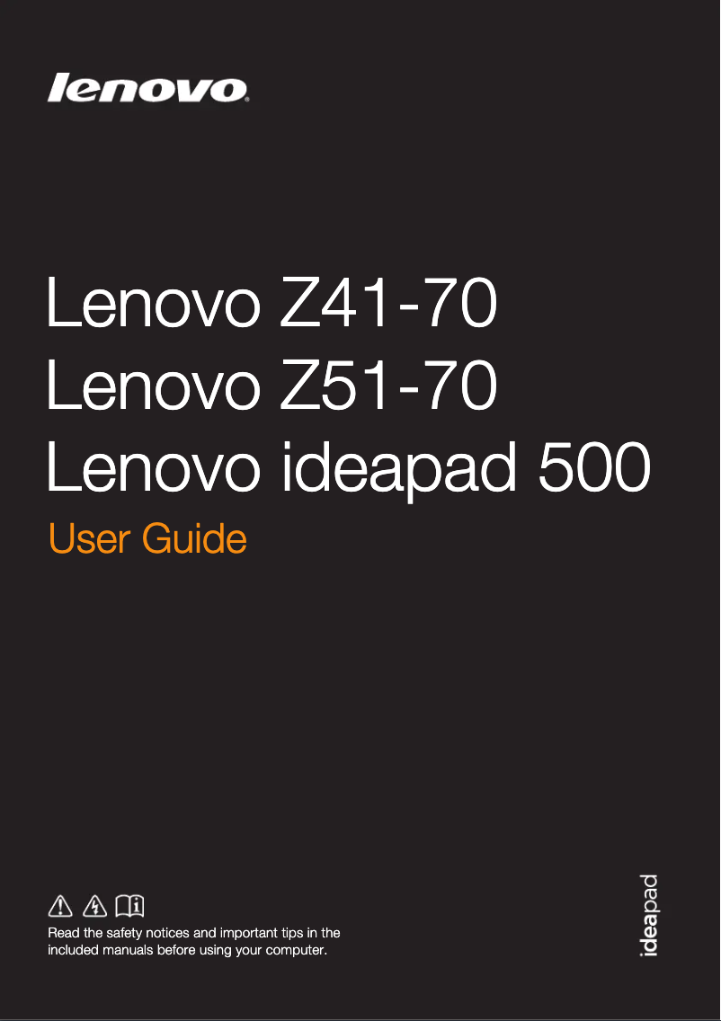 Página 1 del manual Manual de usuario Lenovo Z41-70