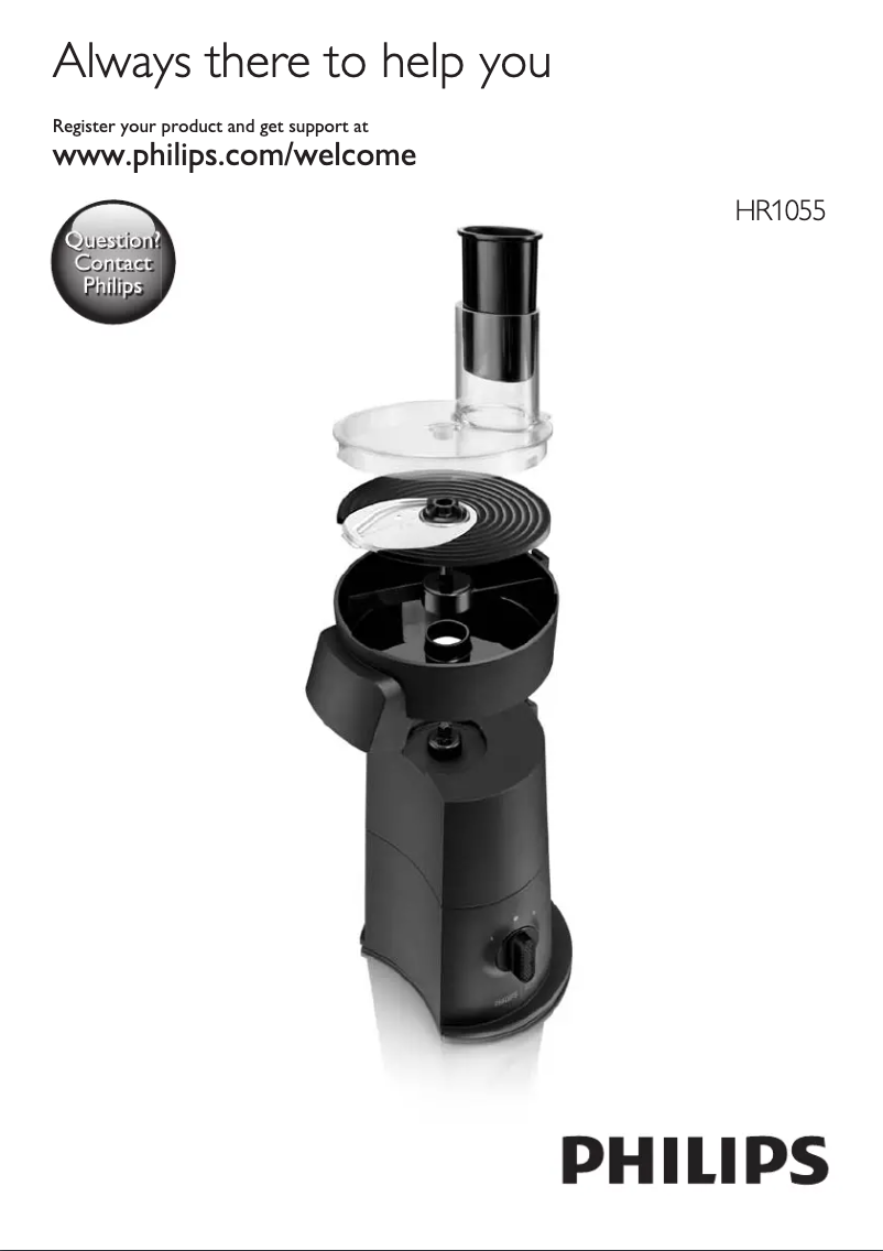 Page 1 de la notice Manuel utilisateur Philips Jamie Oliver HR1056