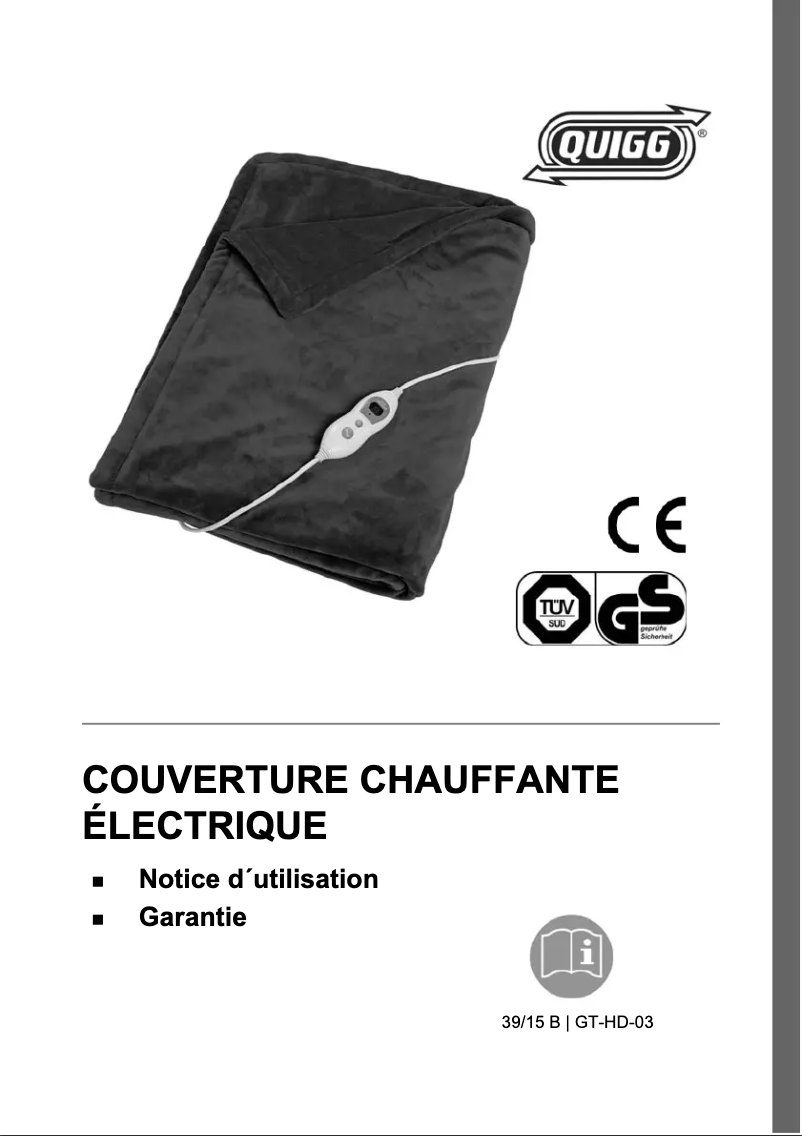 Page n°1 - Manuel utilisateur Quigg GT-HD-03