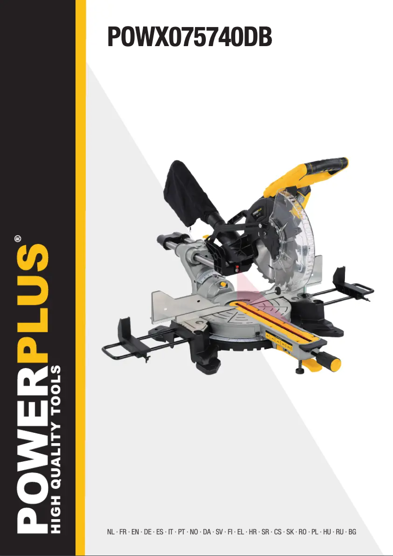 Page n°1 - Manuel utilisateur PowerPlus POWX075740DB