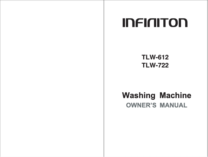 Page n°1 - Manuel utilisateur Infiniton TLW-722