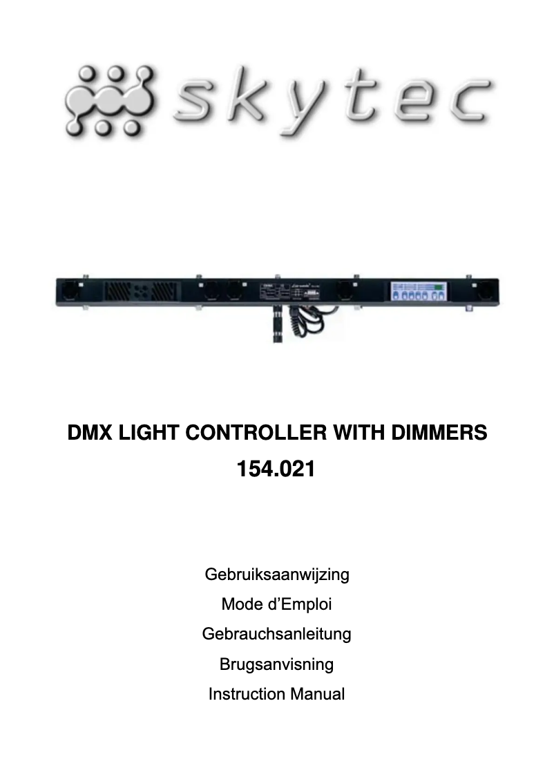 Page 1 de la notice Manuel utilisateur Skytec DMX Light Controller