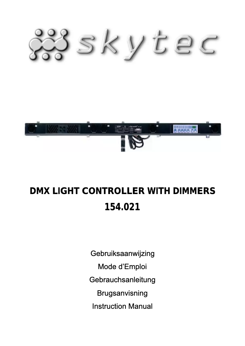 Image de la première page du manuel de l'appareil DMX Light Controller