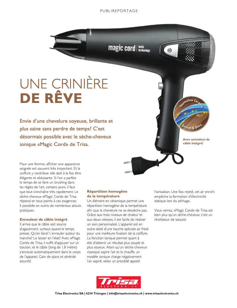 Image de la première page du manuel de l'appareil Magic Cord