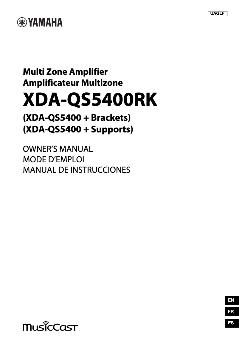 Image de la première page du manuel de l'appareil XDA-QS5400RK
