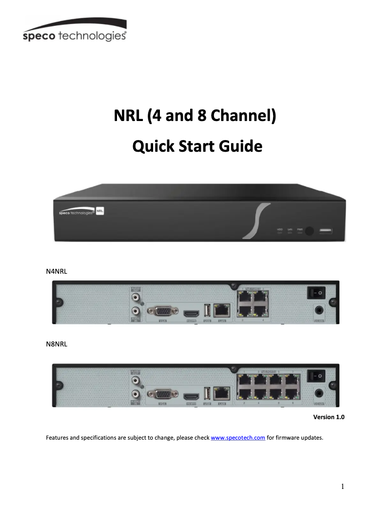 Image de la première page du manuel de l'appareil N8WNRL