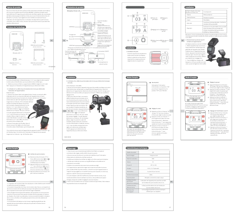 Image de la première page du manuel de l'appareil QR
