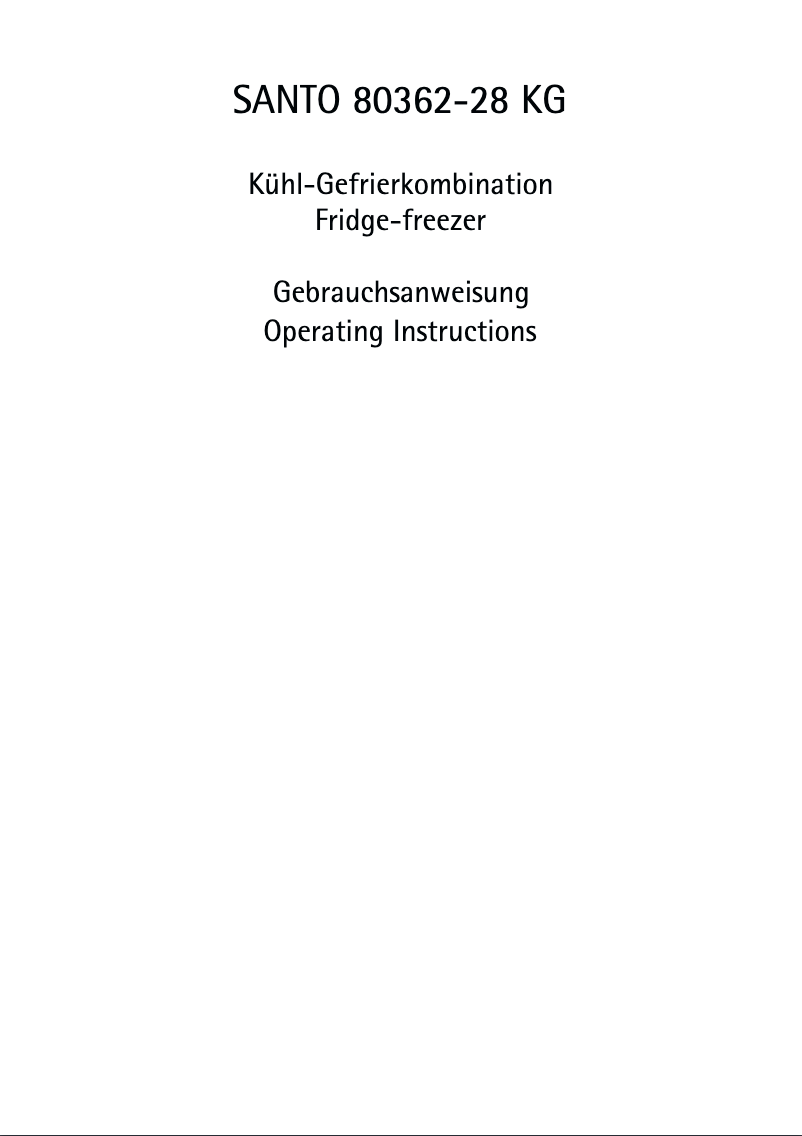 Page 1 de la notice Manuel utilisateur AEG S 80362 KG3