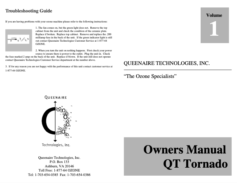 Image de la première page du manuel de l'appareil QT Tornado QTT625