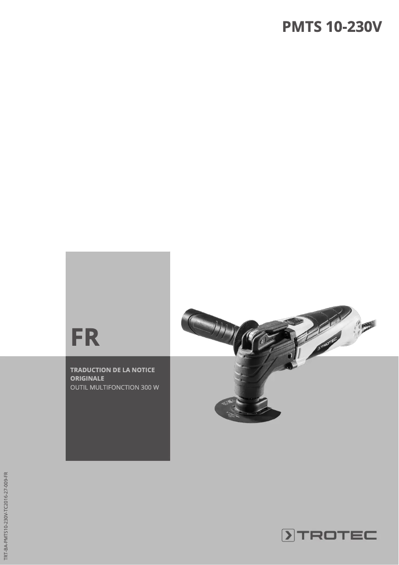 Page 1 de la notice Manuel utilisateur Trotec PMTS 10-230V