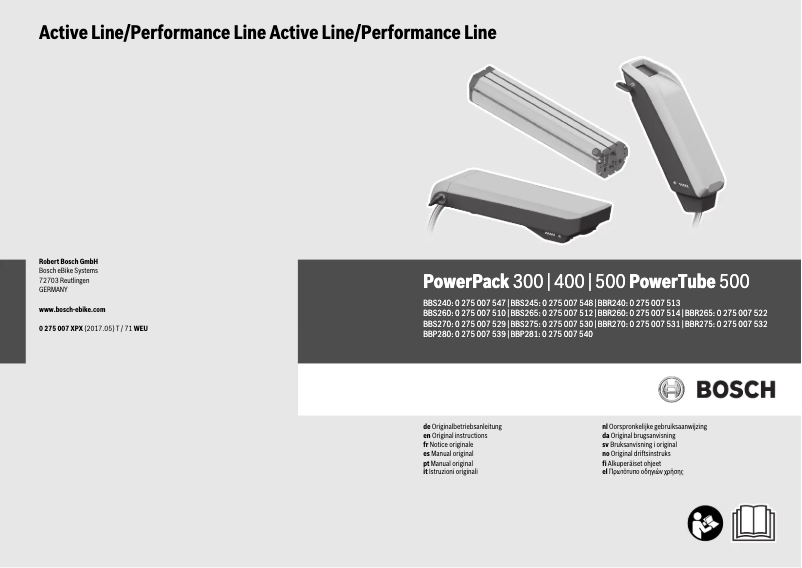 Page 1 de la notice Manuel utilisateur Bosch PowerPack 500