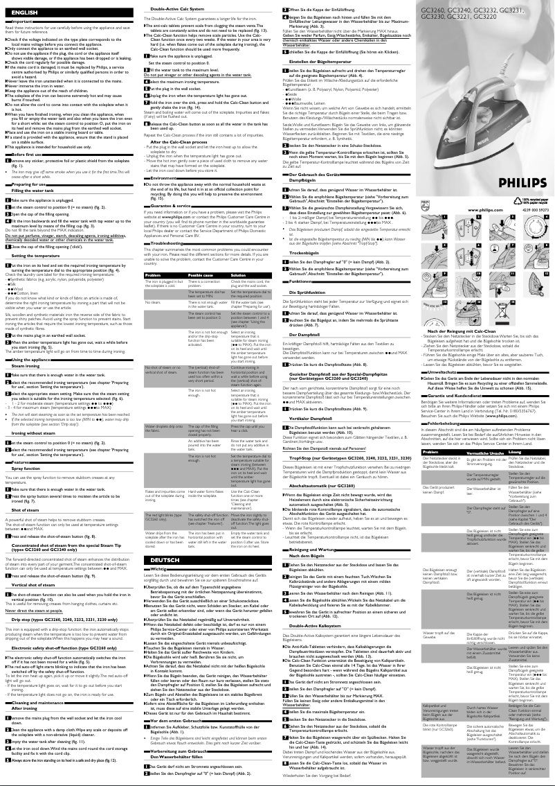 Imagen de la primera página del manual del dispositivo EasyCare GC3221