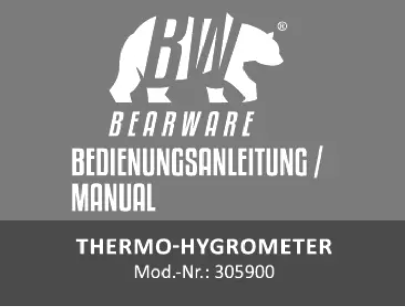 Page 1 de la notice Manuel utilisateur Bearware 305900
